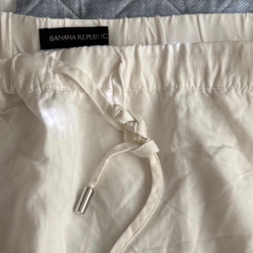 Banana Republic white Drawstring Skirt